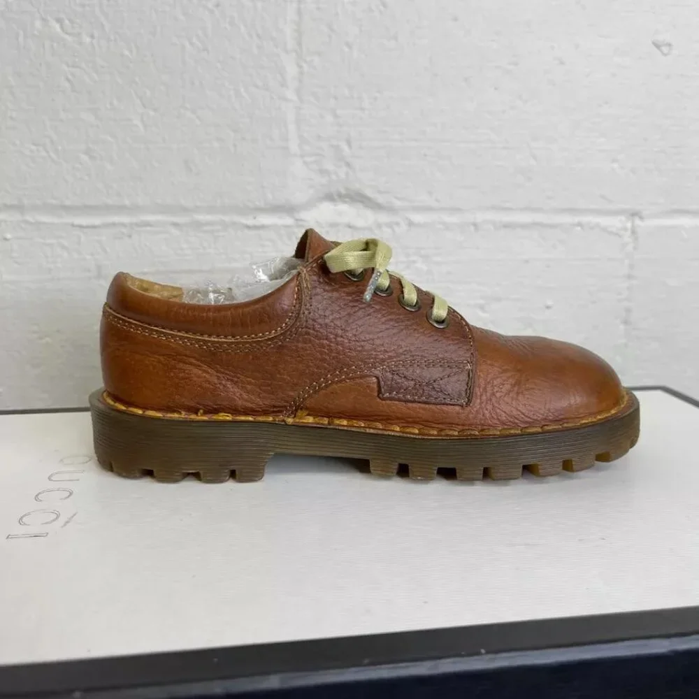 Dr. Martens Brown Leather Oxfords Shoes Big Kids Youth Size 10 Made In England
